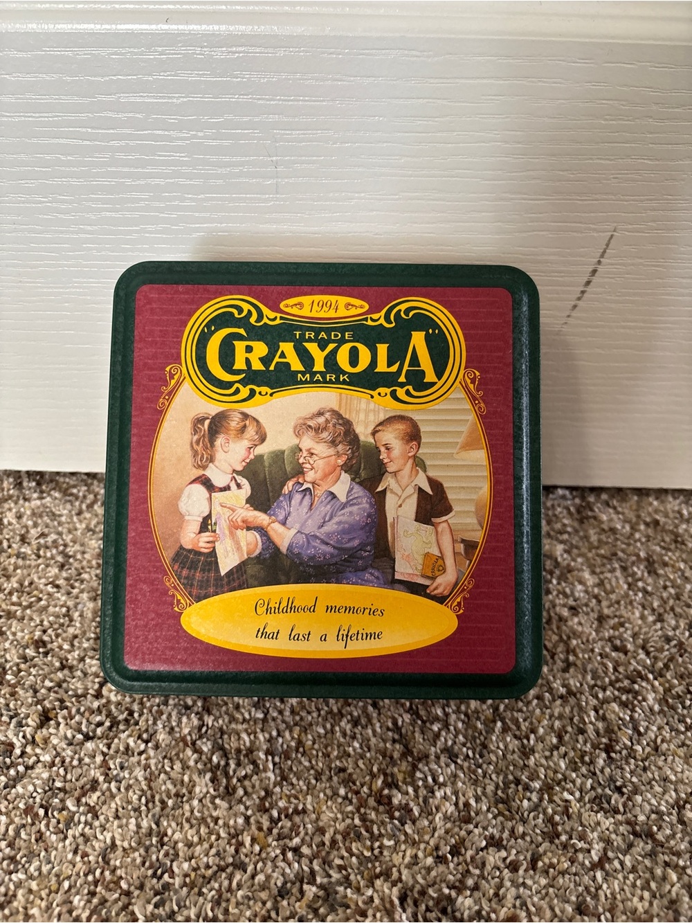 Vintage 1994 Crayola Tin and New 64 Count Crayons